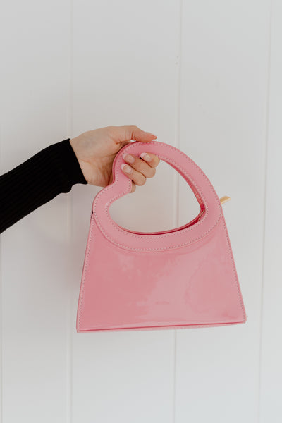 Handle This Heart Glossy Faux Leather Purse – Adorabelles