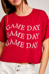 Gameday Crop Tee Maroon