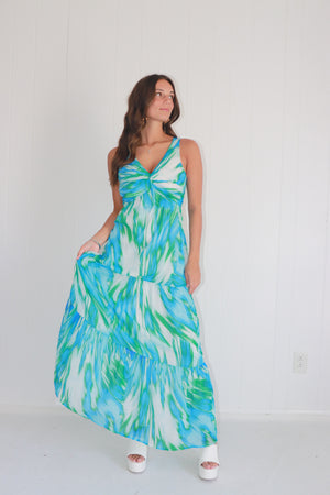 Coastal Queen Printed Maxi Dress