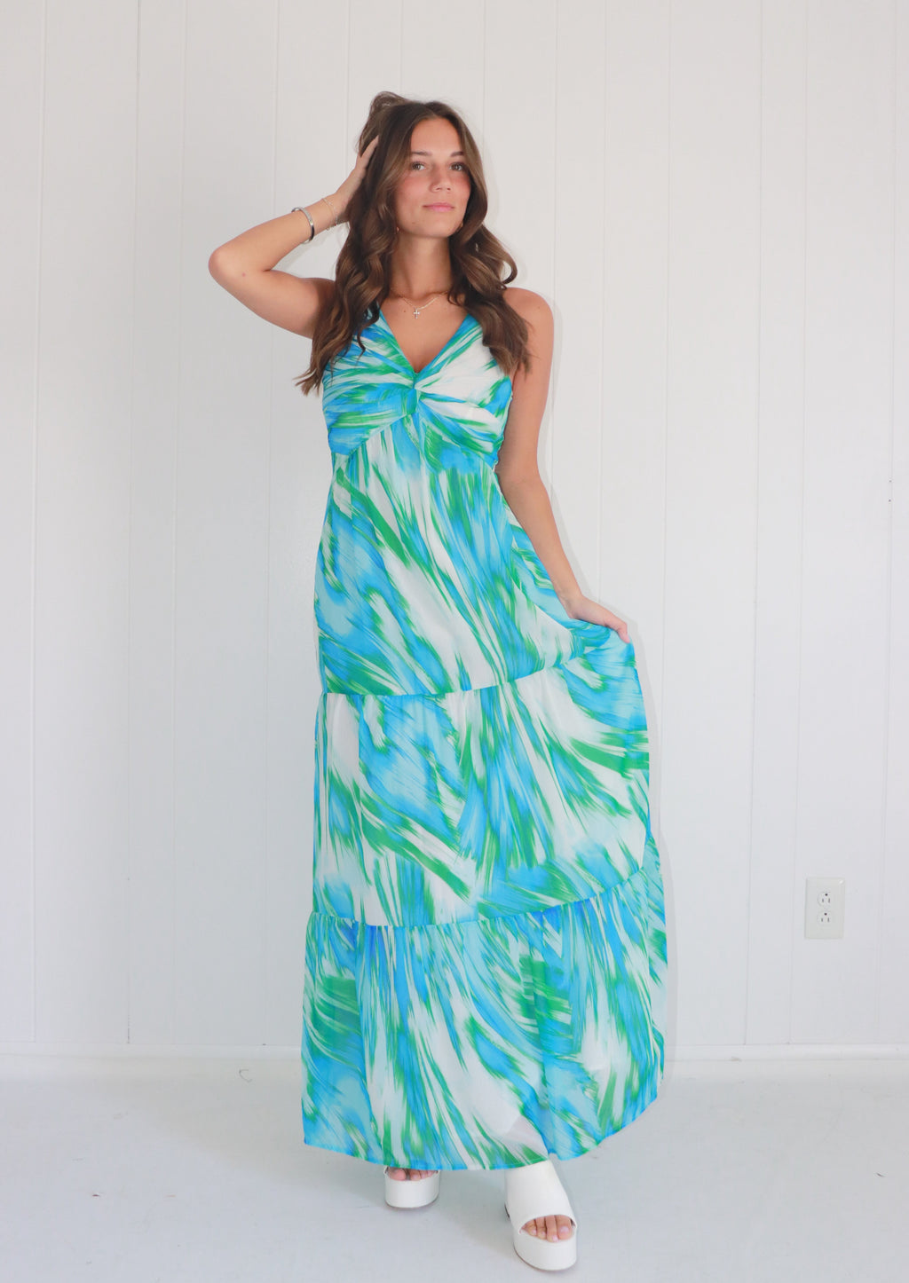 Coastal Queen Printed Maxi Dress