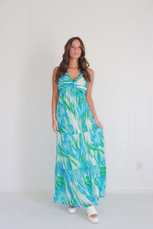 Coastal Queen Printed Maxi Dress