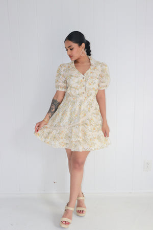 Garland Eyelet Mini Dress