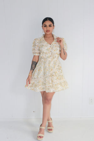 Garland Eyelet Mini Dress