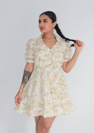 Garland Eyelet Mini Dress