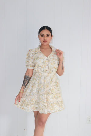 Garland Eyelet Mini Dress