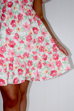 Chase Me Floral Babydoll Mini Dress