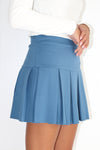 So Basic Pleated Mini Skirt Blue