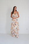 Southern Peach Belted Maxi dress