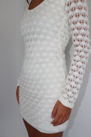 Leah Crochet Mini Dress