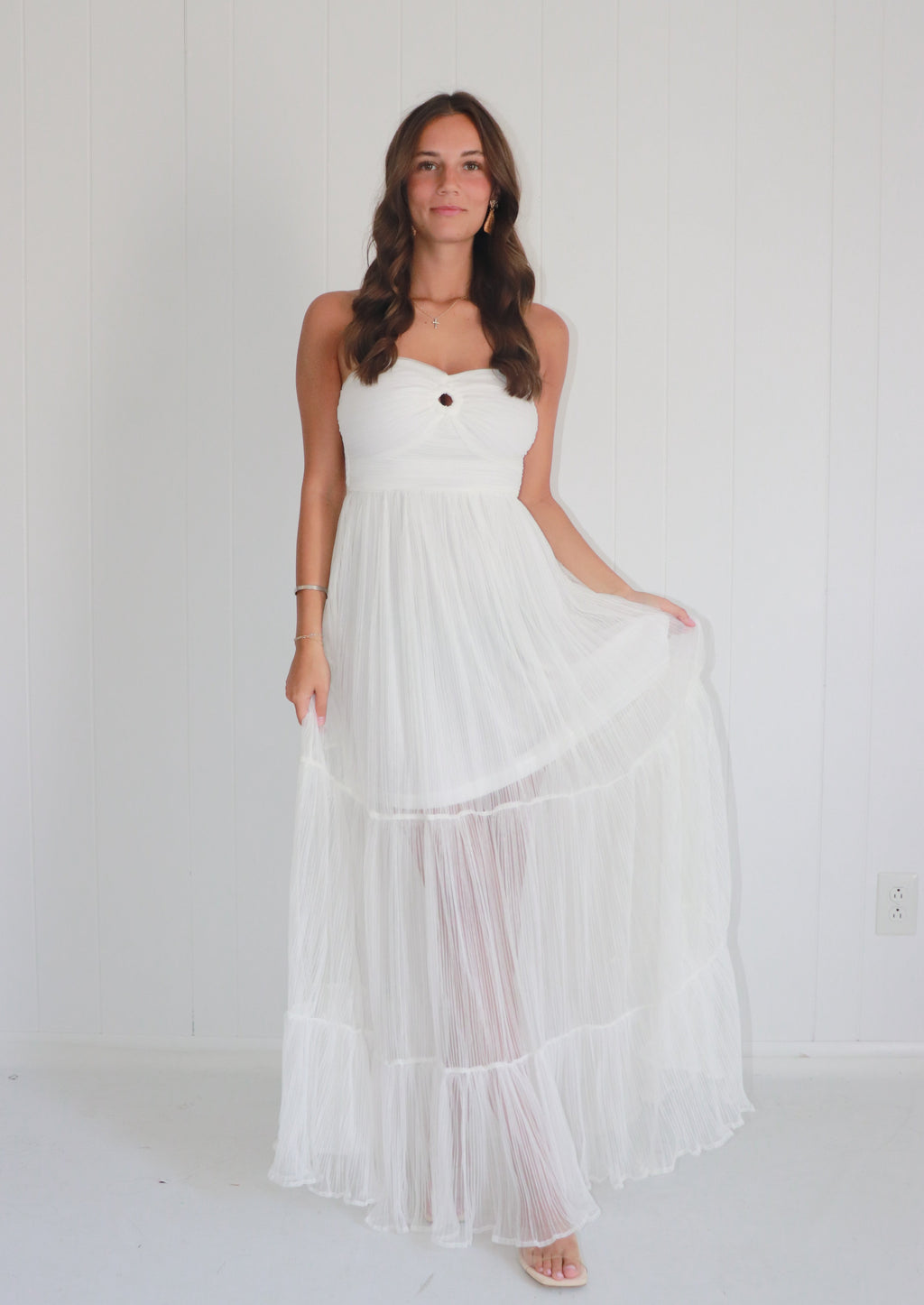 Wifey Material Strapless Maxi Dress