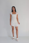 Sweet Angel Puff Sleeve Dress White