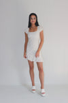 Sweet Angel Puff Sleeve Dress White