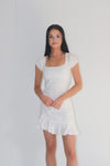 Sweet Angel Puff Sleeve Dress White