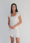 Sweet Angel Puff Sleeve Dress White