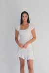 Sweet Angel Puff Sleeve Dress White